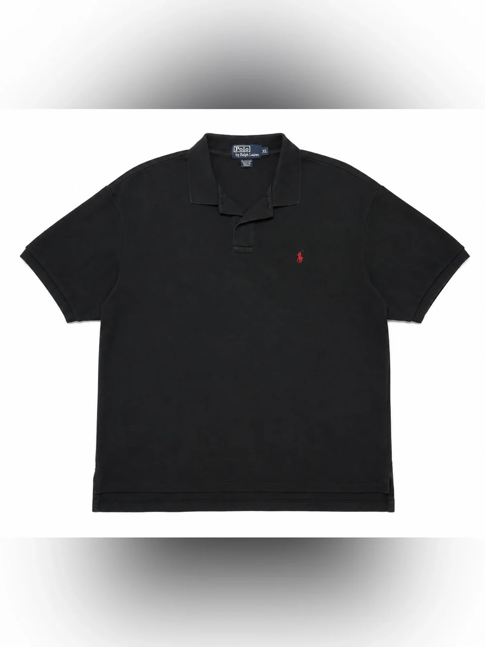 Vintage Polo Ralph Lauren Polo Shirt Mens XL Black Red Pony 100% Cotton Y2K